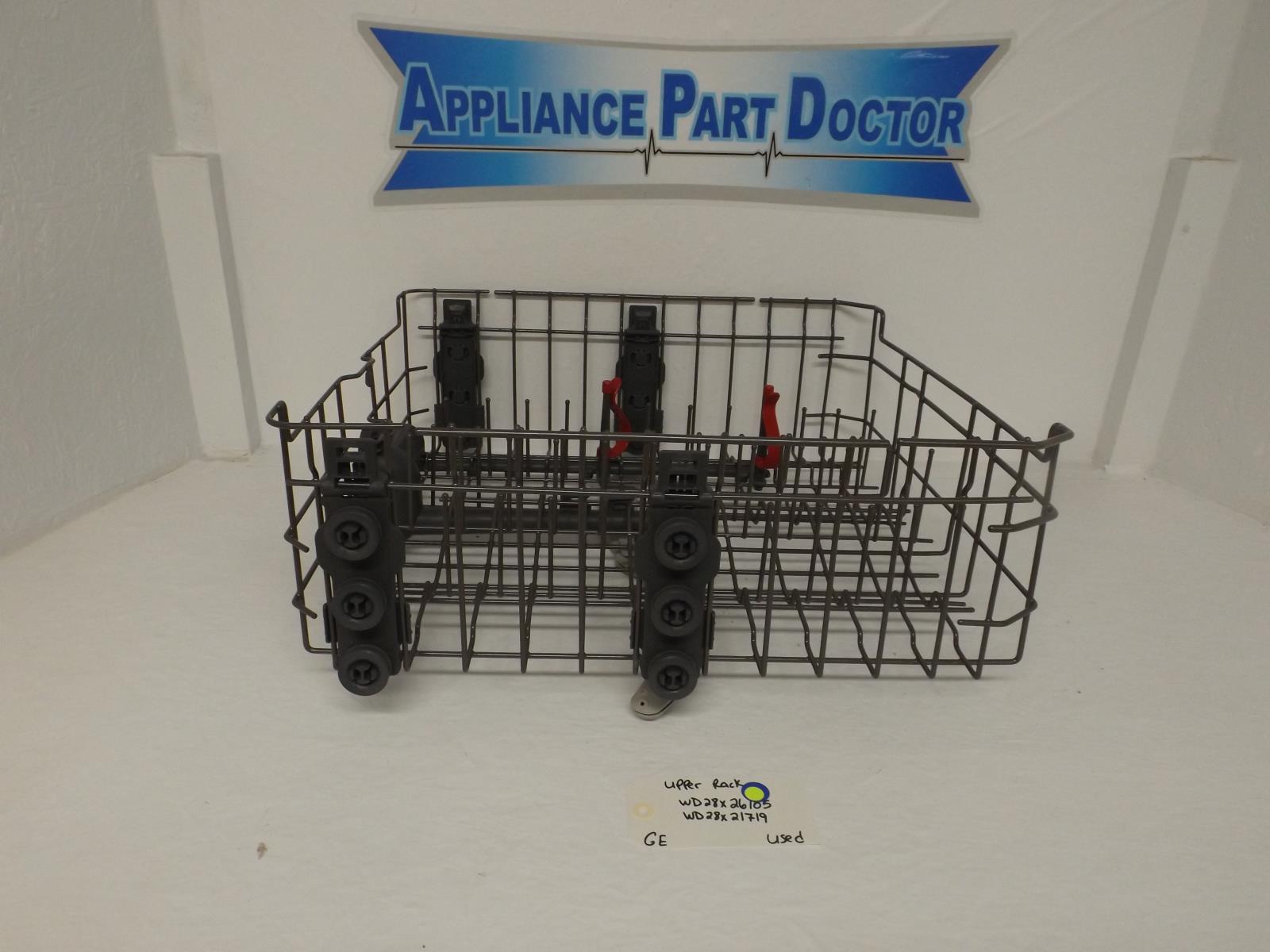 GE Dishwasher WD28X26105 WD28X21719 Upper Rack Used GE Dishwasher WD28X26105 WD28X21719 Upper Rack Used